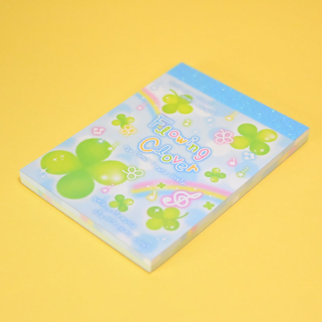 Happy! Shake Girls and Flowing Clovers Retro Memo Pad Set (2 designs)