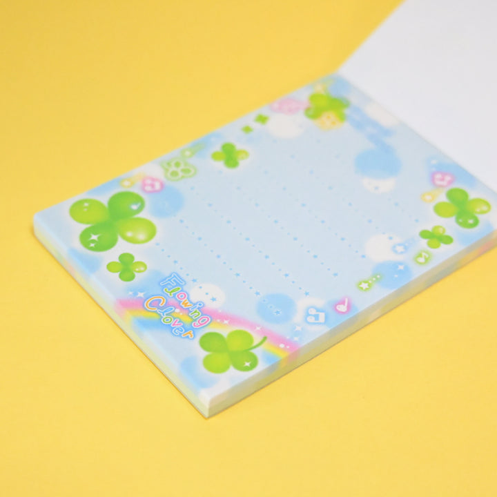 Happy! Shake Girls and Flowing Clovers Retro Memo Pad Set (2 designs)