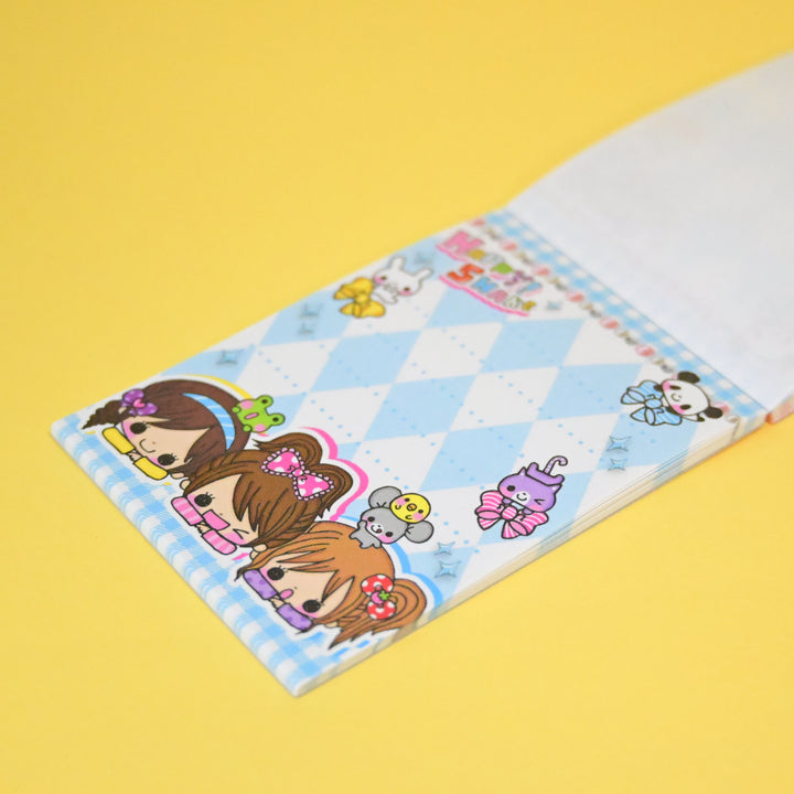 Happy! Shake Girls and Flowing Clovers Retro Memo Pad Set (2 designs)
