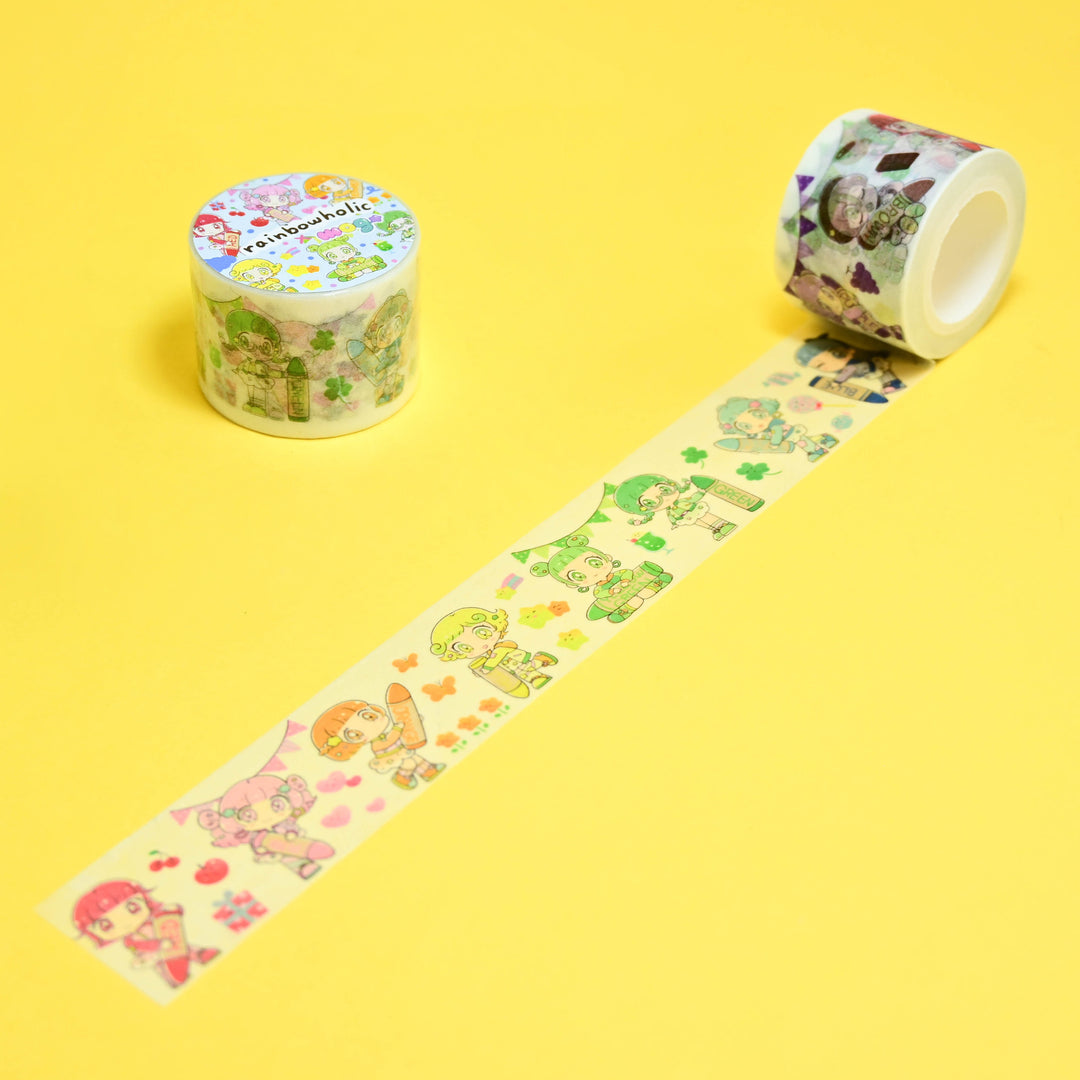 (MT043) Rainbowholic x mog Crayon Girls Washi Tape 3cm