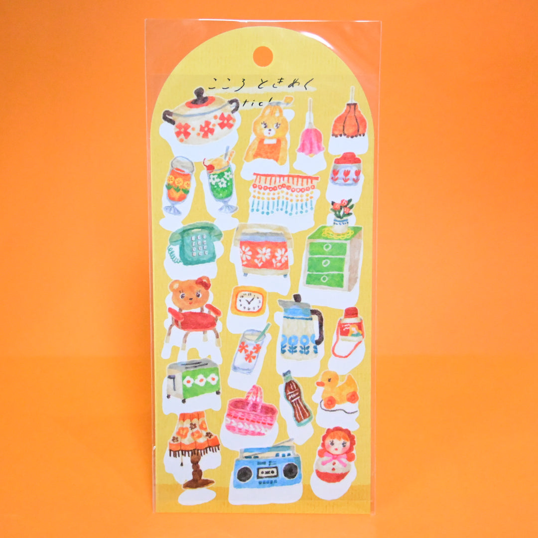 Kokoro Tokimeku Sticker Sheet - Retro Household