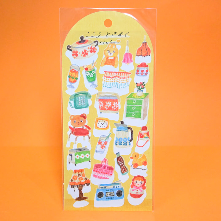Kokoro Tokimeku Sticker Sheet - Retro Household