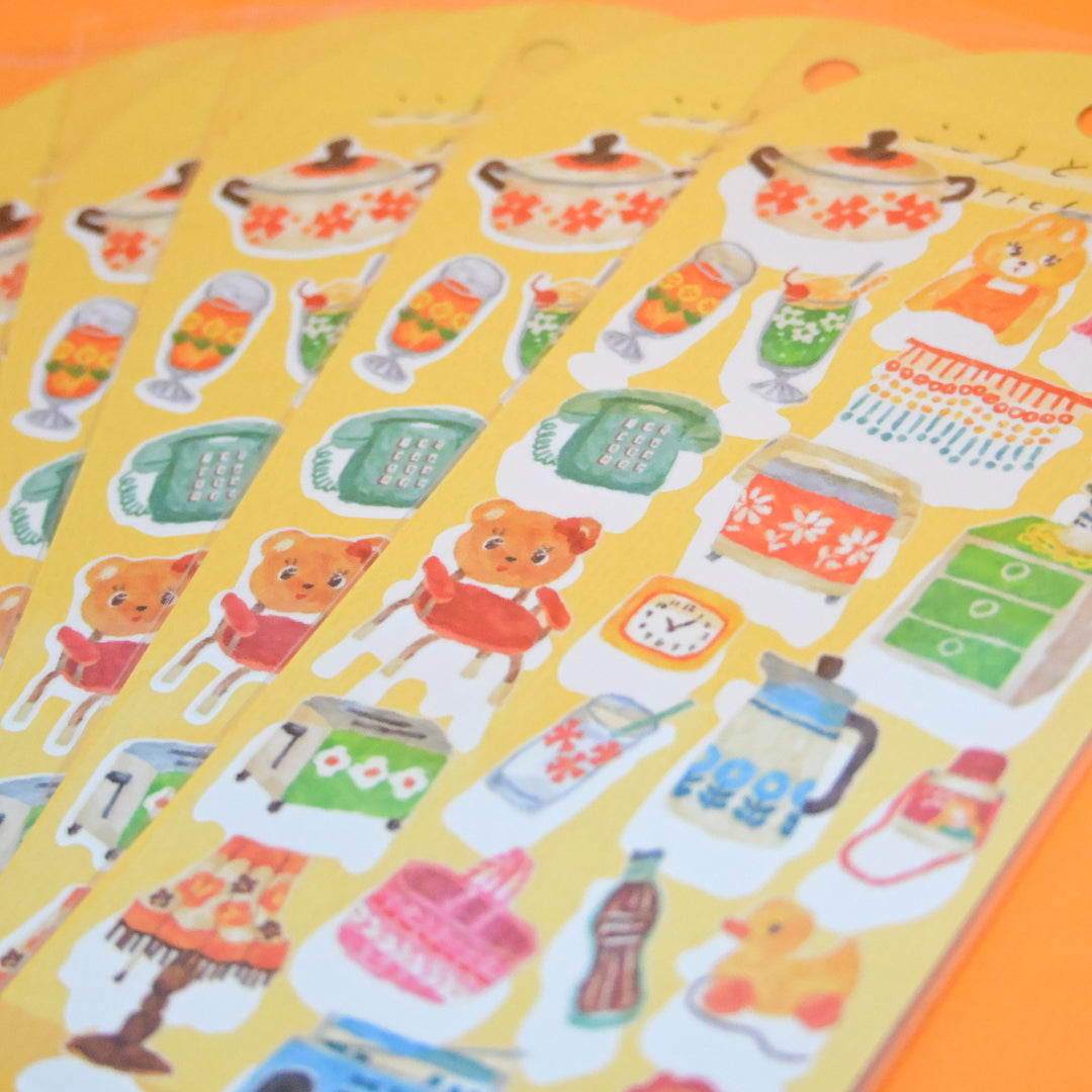 Kokoro Tokimeku Sticker Sheet - Retro Household