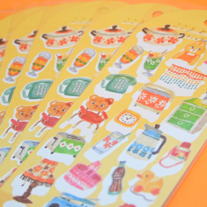 Kokoro Tokimeku Sticker Sheet - Retro Household