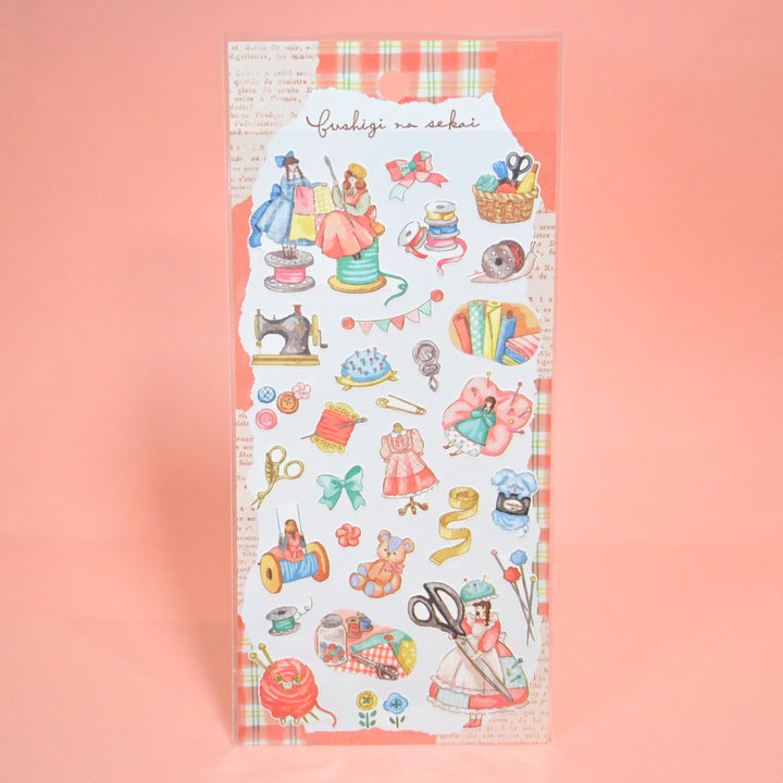 Fushigi no Sekai Sticker Sheet - Sewing Time