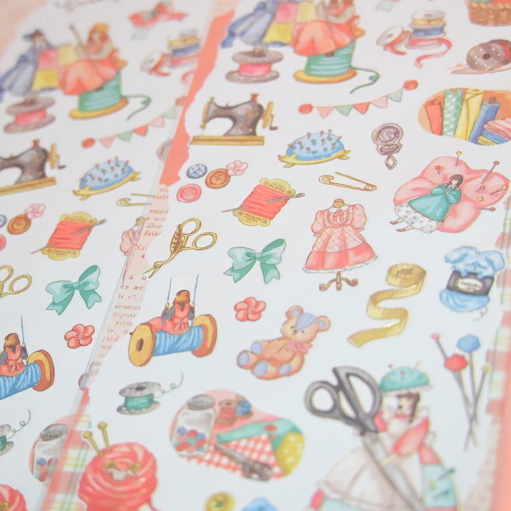 Fushigi no Sekai Sticker Sheet - Sewing Time