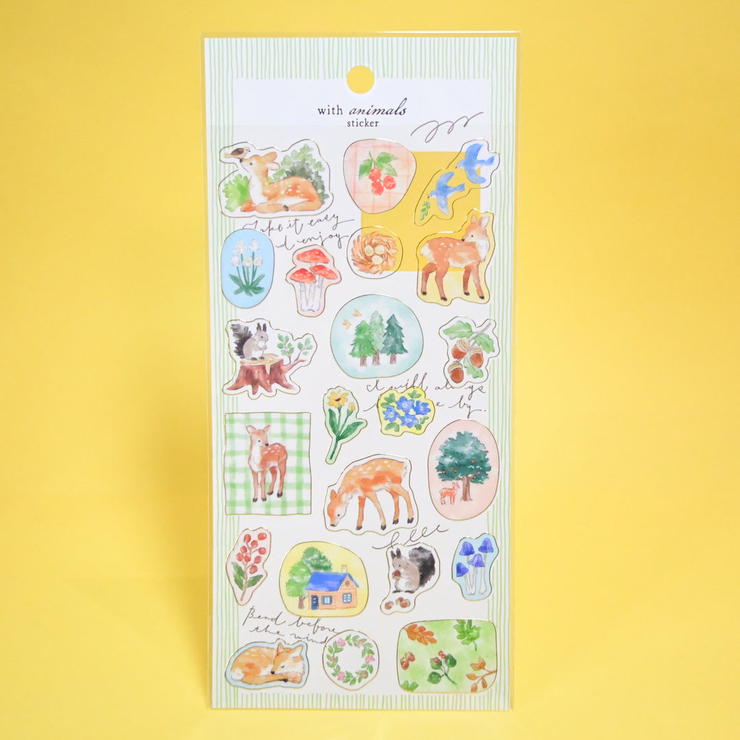with Animals Sticker Sheet - Forest Animals