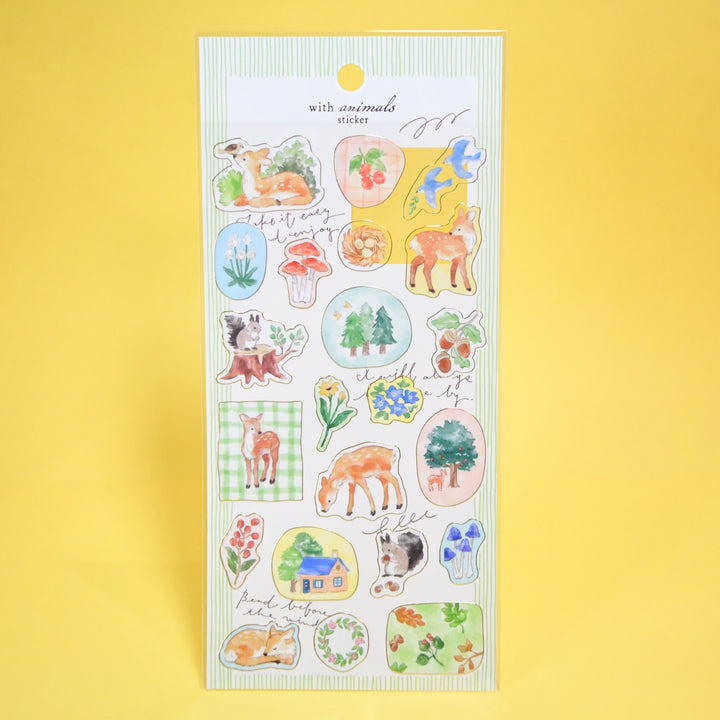 with Animals Sticker Sheet - Forest Animals