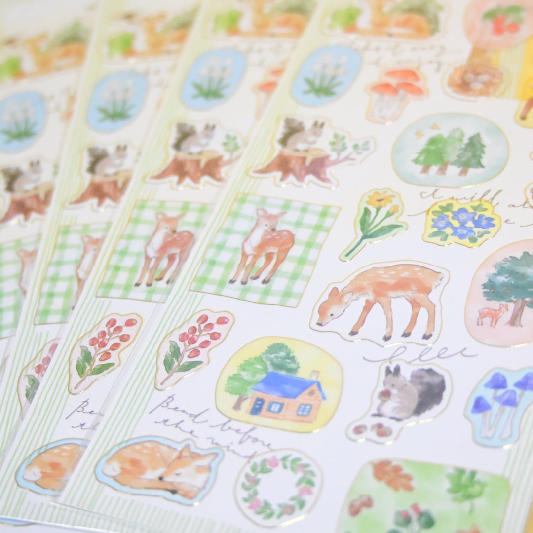 with Animals Sticker Sheet - Forest Animals