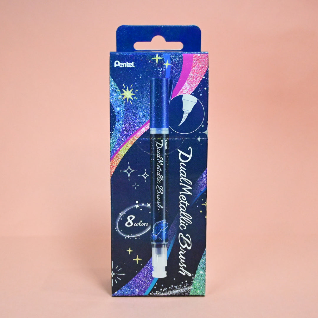 Pentel Dual Metallic Brush Pen 6 Colors