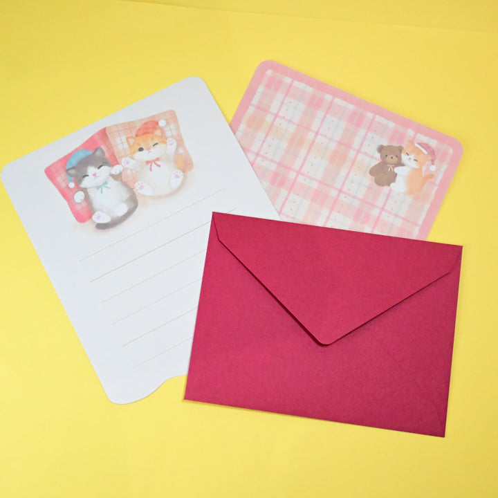 Mattari Animals Sleepy Cats Letter Set