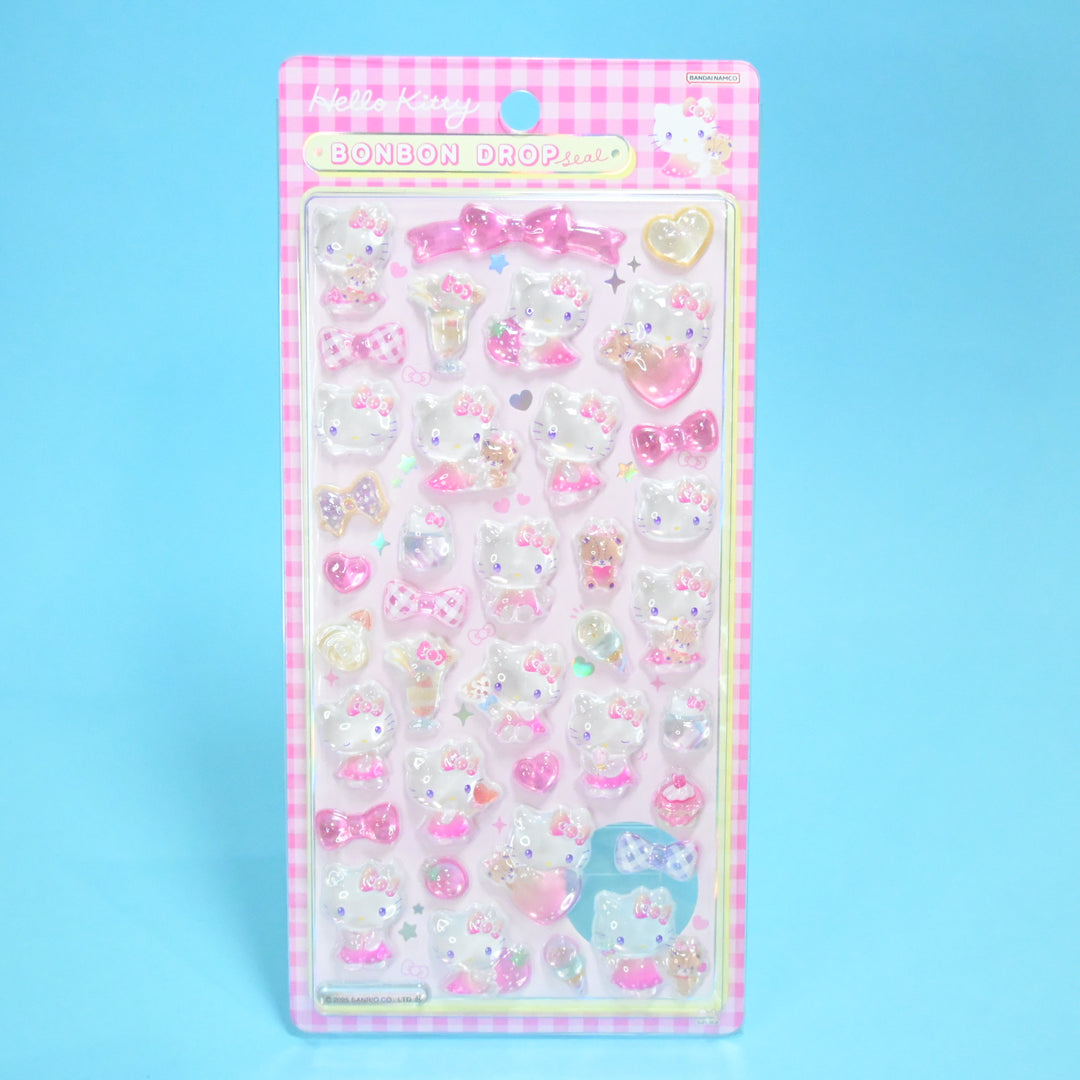 Bonbon Drop Seals Sticker Sheet - Pink Hello Kitty