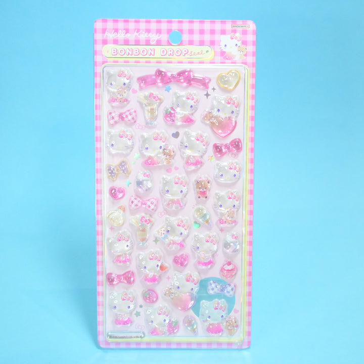 Bonbon Drop Seals Sticker Sheet - Pink Hello Kitty