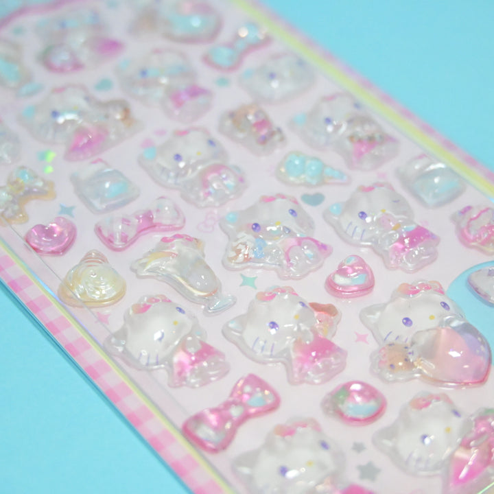 Bonbon Drop Seals Sticker Sheet - Pink Hello Kitty