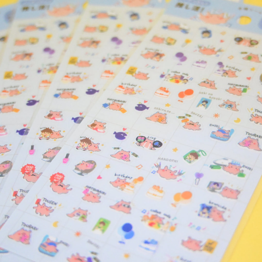 NB Flapjack Octopus (Mendako) and Fandom Life Daily Sticker Sheet