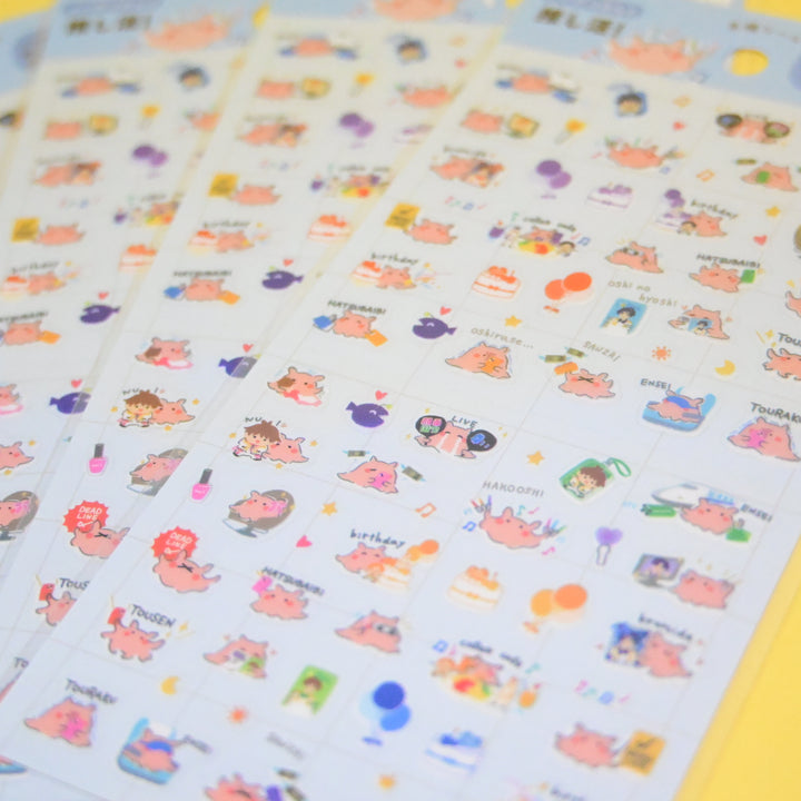 NB Flapjack Octopus (Mendako) and Fandom Life Daily Sticker Sheet