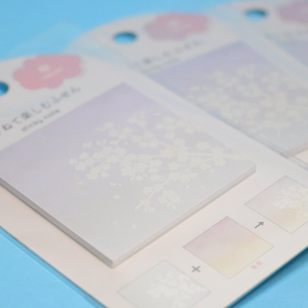 Kutsuwa Fun Stacking Sticky Notes Sakura Motif