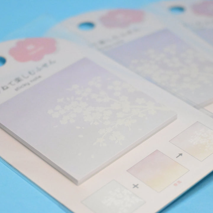 Kutsuwa Fun Stacking Sticky Notes Sakura Motif