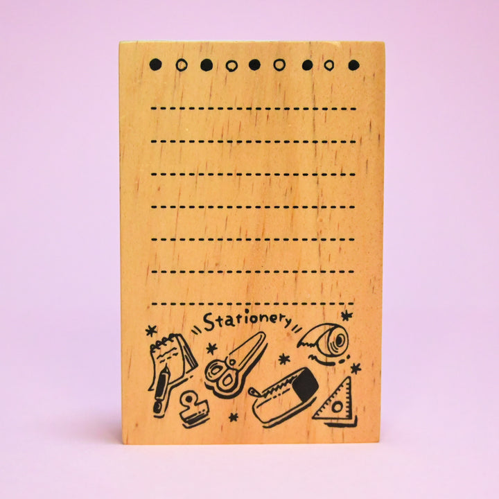Sanby Stationery List Wooden Rubber Stamp