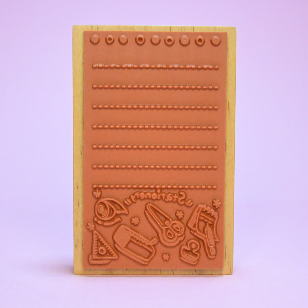 Sanby Stationery List Wooden Rubber Stamp