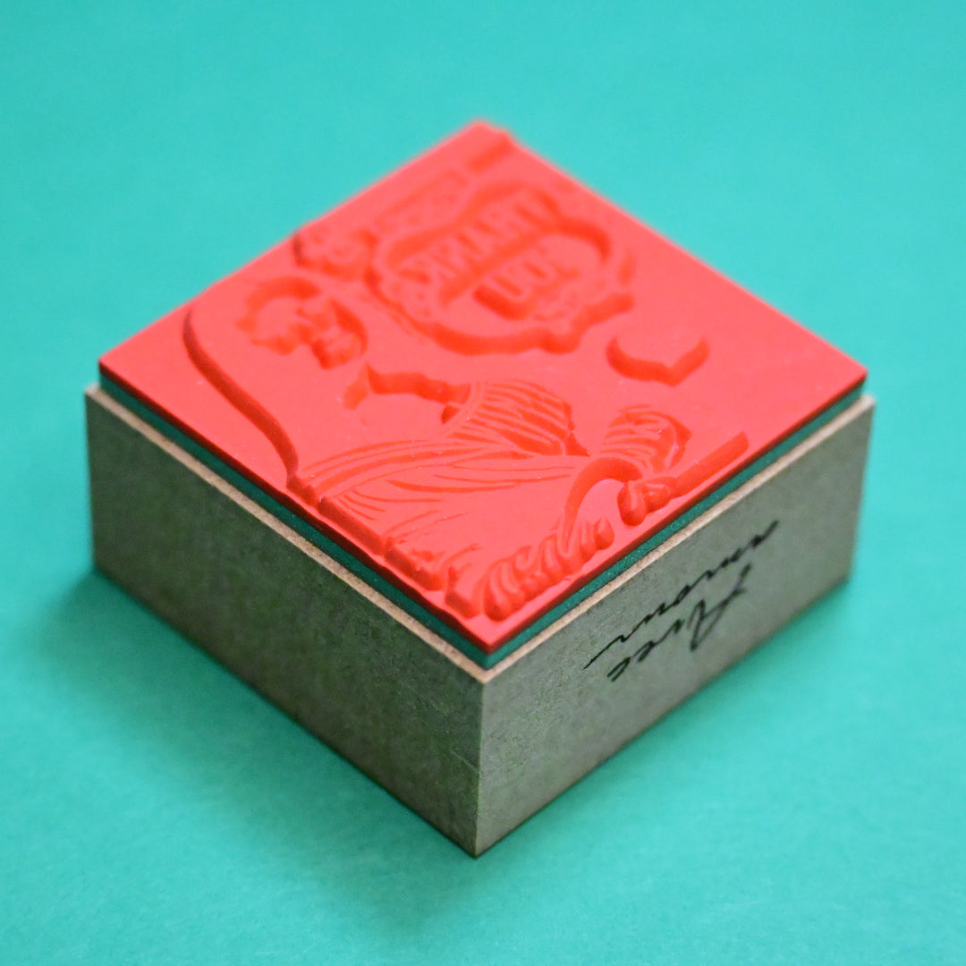 Sanby Mona Lisa Thank You Wooden Rubber Stamp