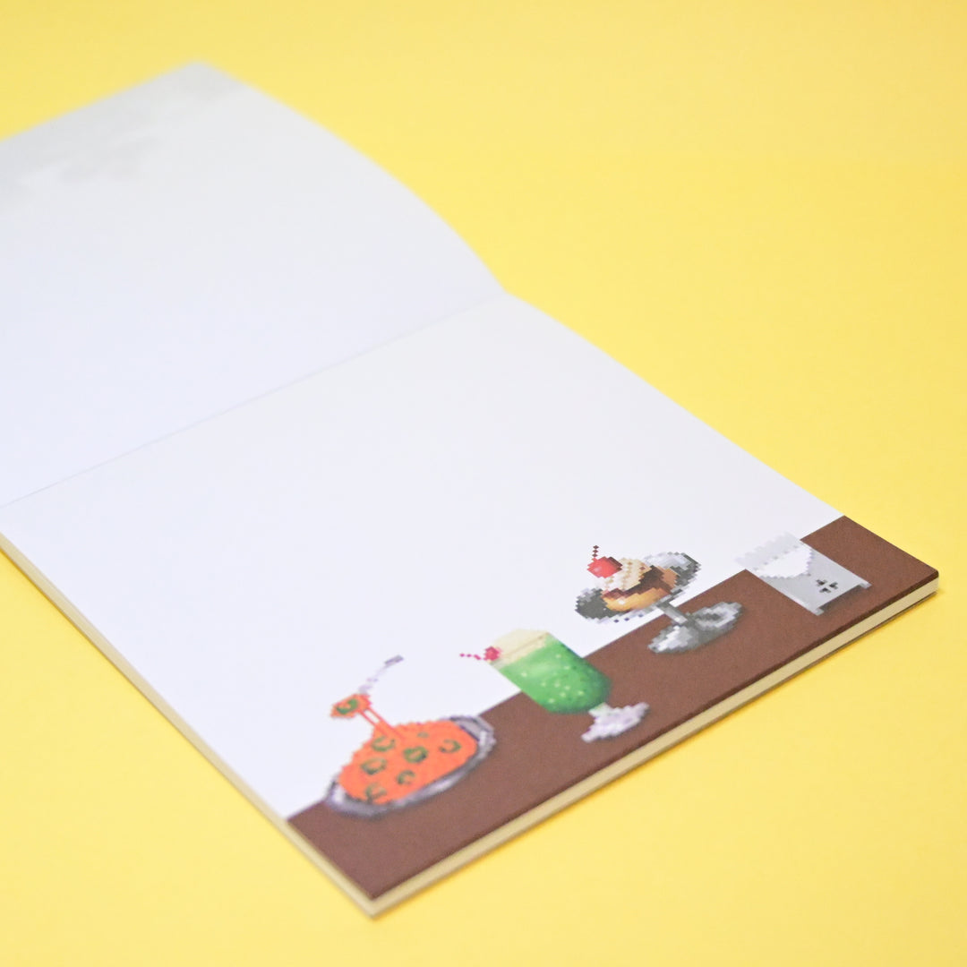 Green Flash Retro Pixel Café Memo Pad