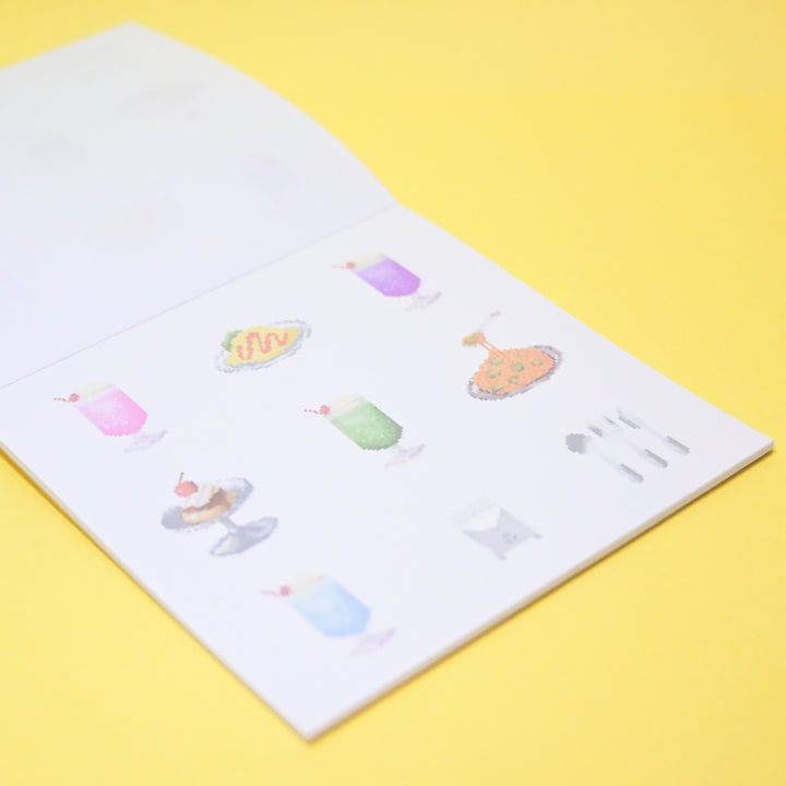 Green Flash Retro Pixel Café Memo Pad