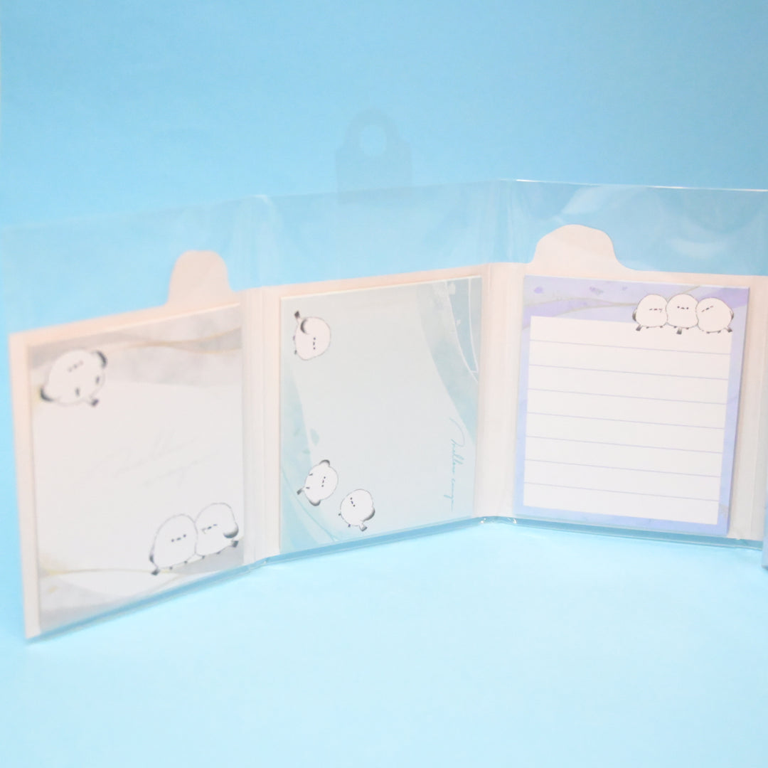 Kamio Japan Pon Pon Shimaenaga Cute Bird Foldable Multi Memo Sheets