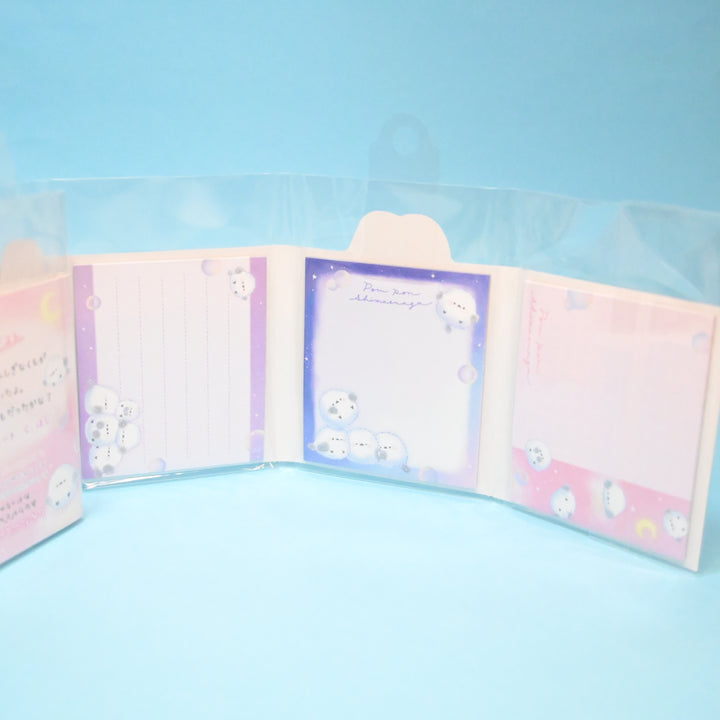 Kamio Japan Pon Pon Shimaenaga Cute Bird Foldable Multi Memo Sheets