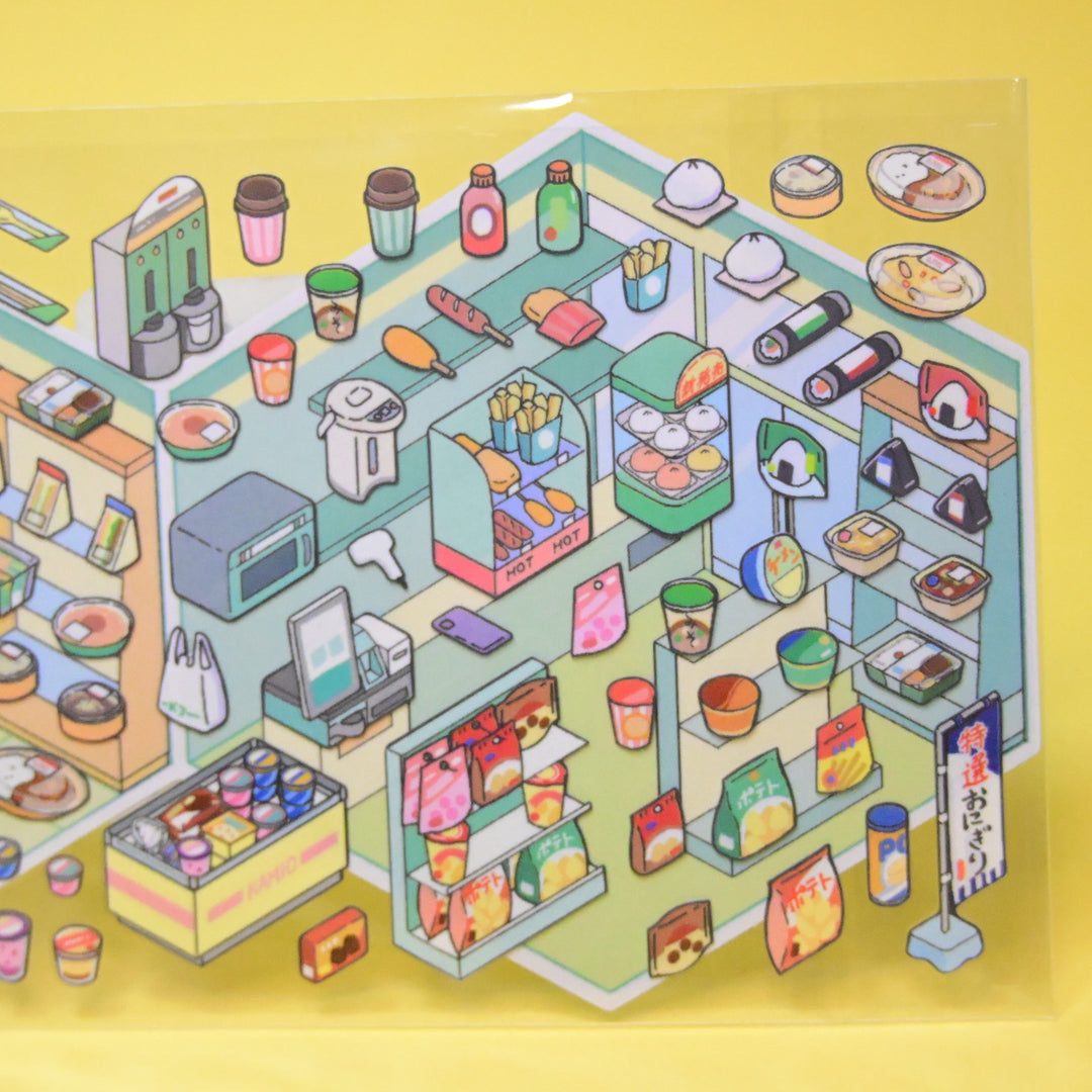 Kamio Japan 3D Compact Convenience Store Konbini Sticker Sheets