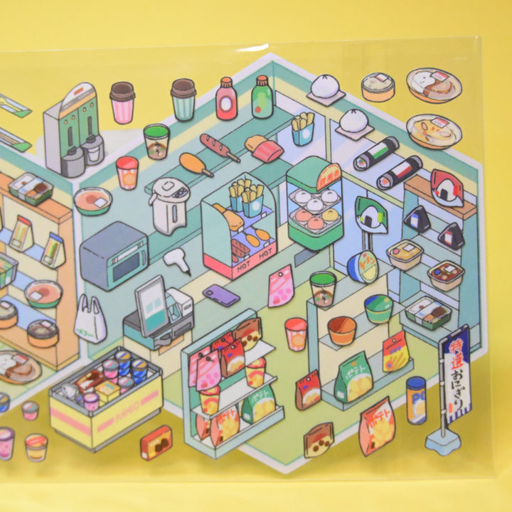 Kamio Japan 3D Compact Convenience Store Konbini Sticker Sheets