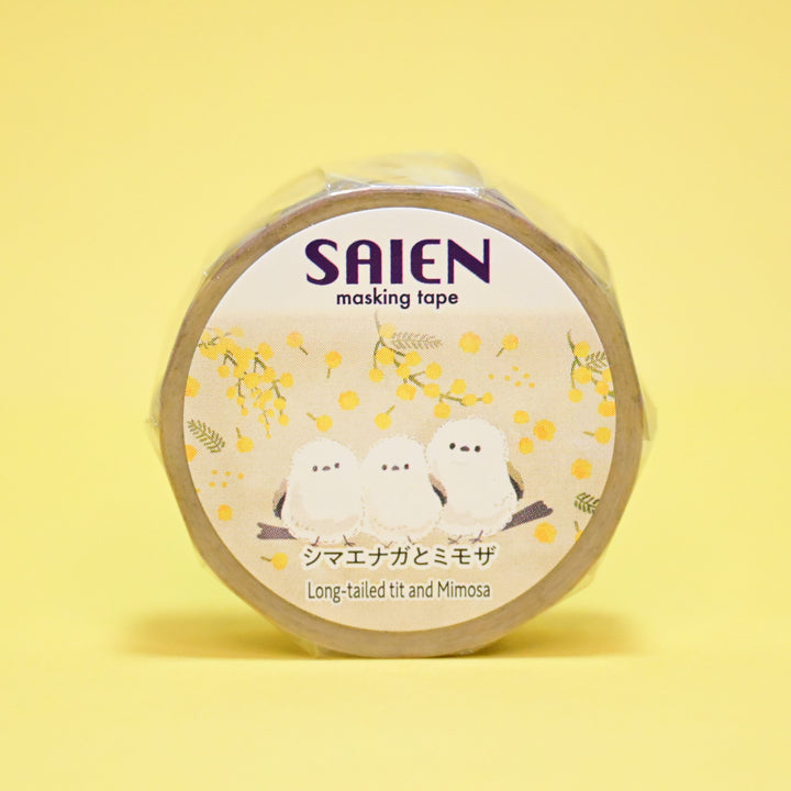 SAIEN Shimaenaga Cute Bird Yellow Masking Tape