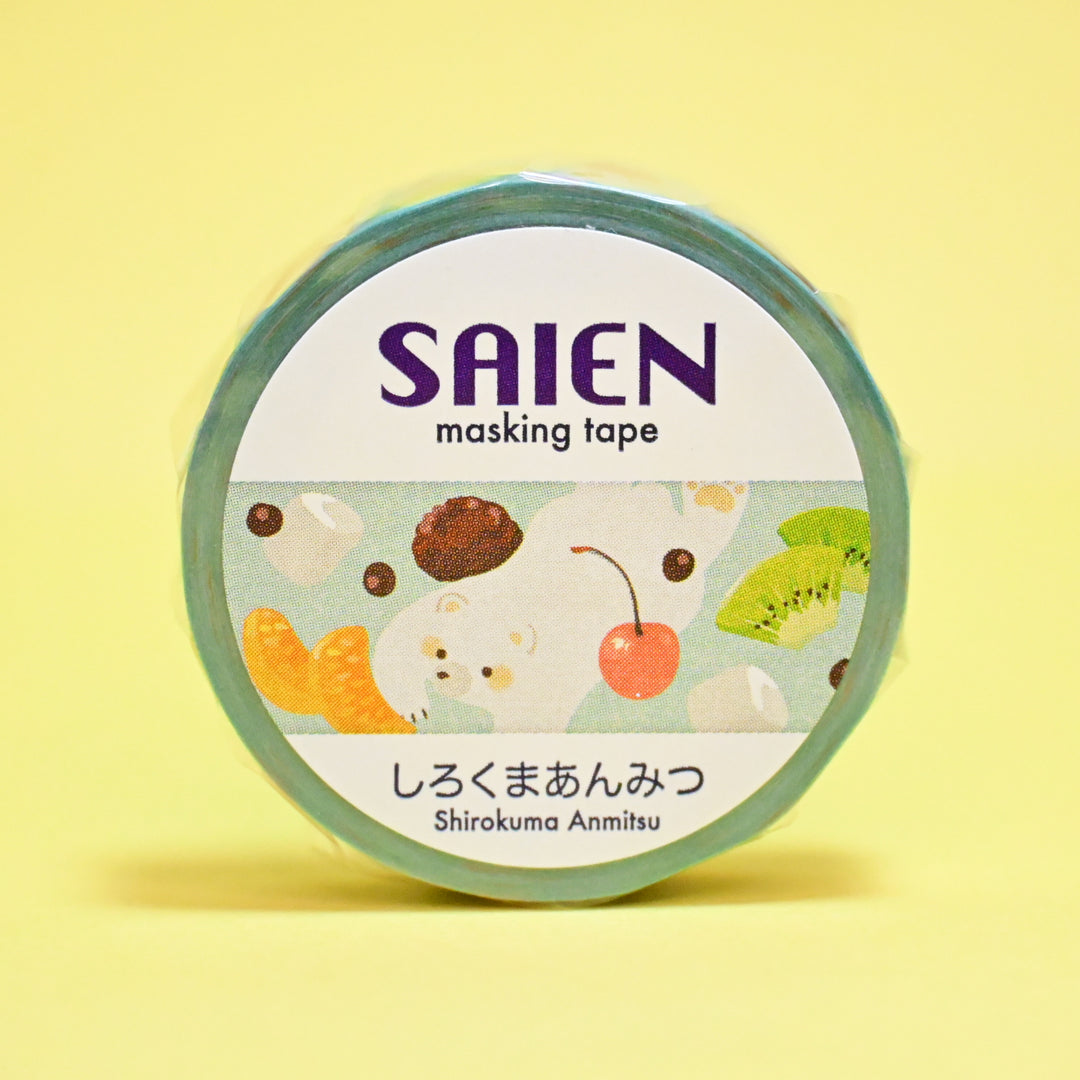 SAIEN Shirokuma Ice Bear and Fruits Masking Tape