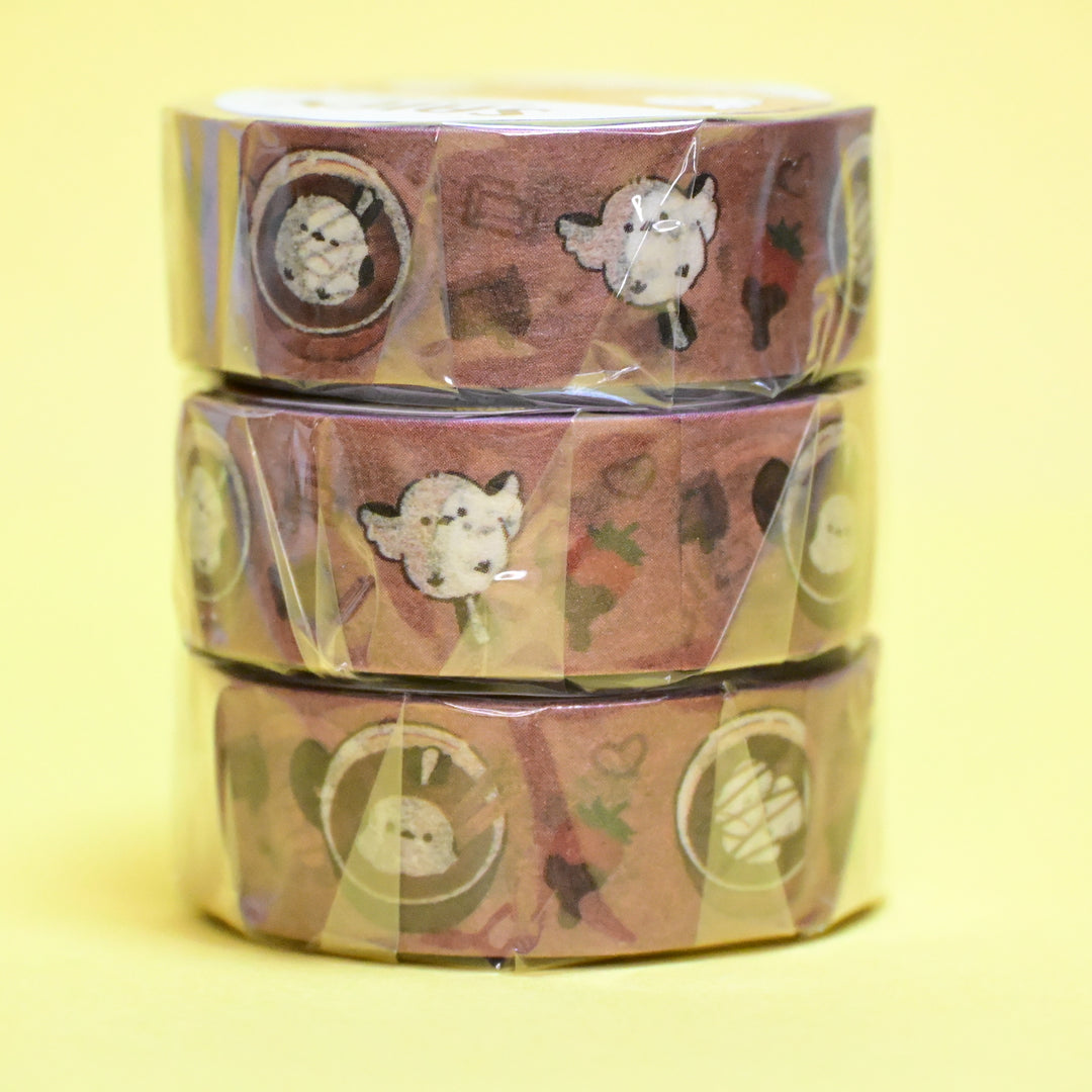 SAIEN Shimaenaga Cute Bird Hot Chocolate Masking Tape