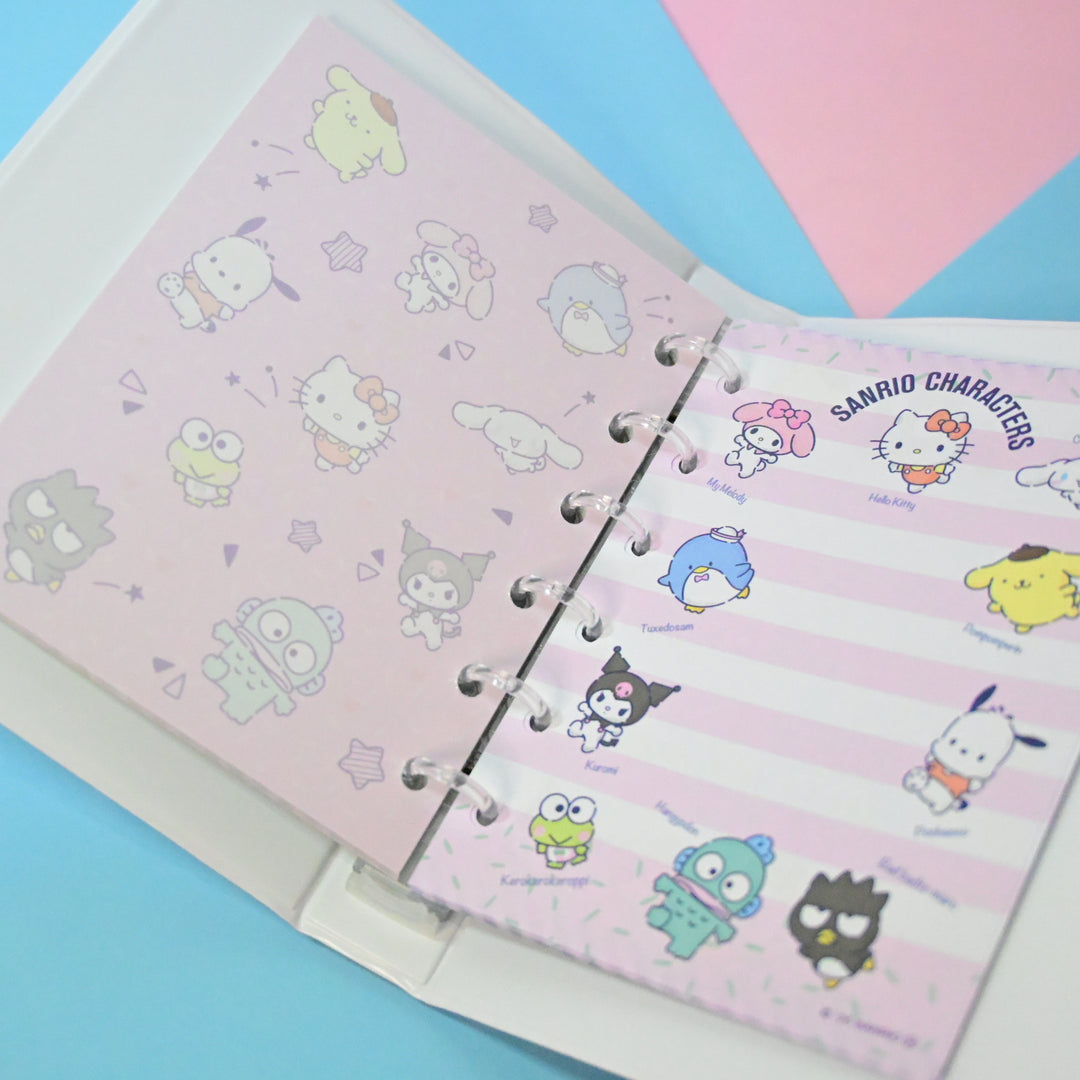 Sanrio Character Pink Sticker Binder with Memo Sheets