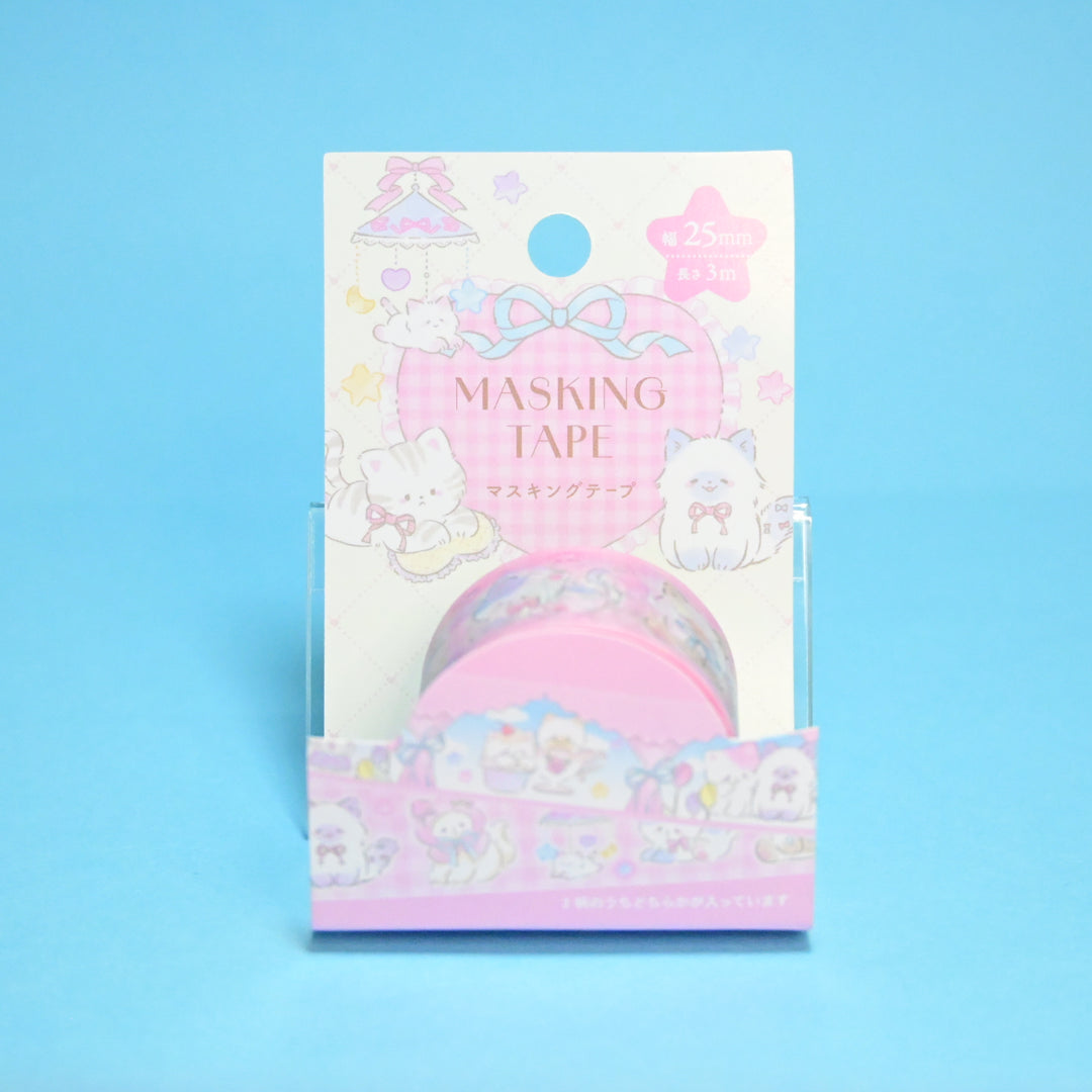 Synapse Japan Shining Days Cute Dreamy Cat Sticker Sheets + Masking Tape Set (3 pcs.)