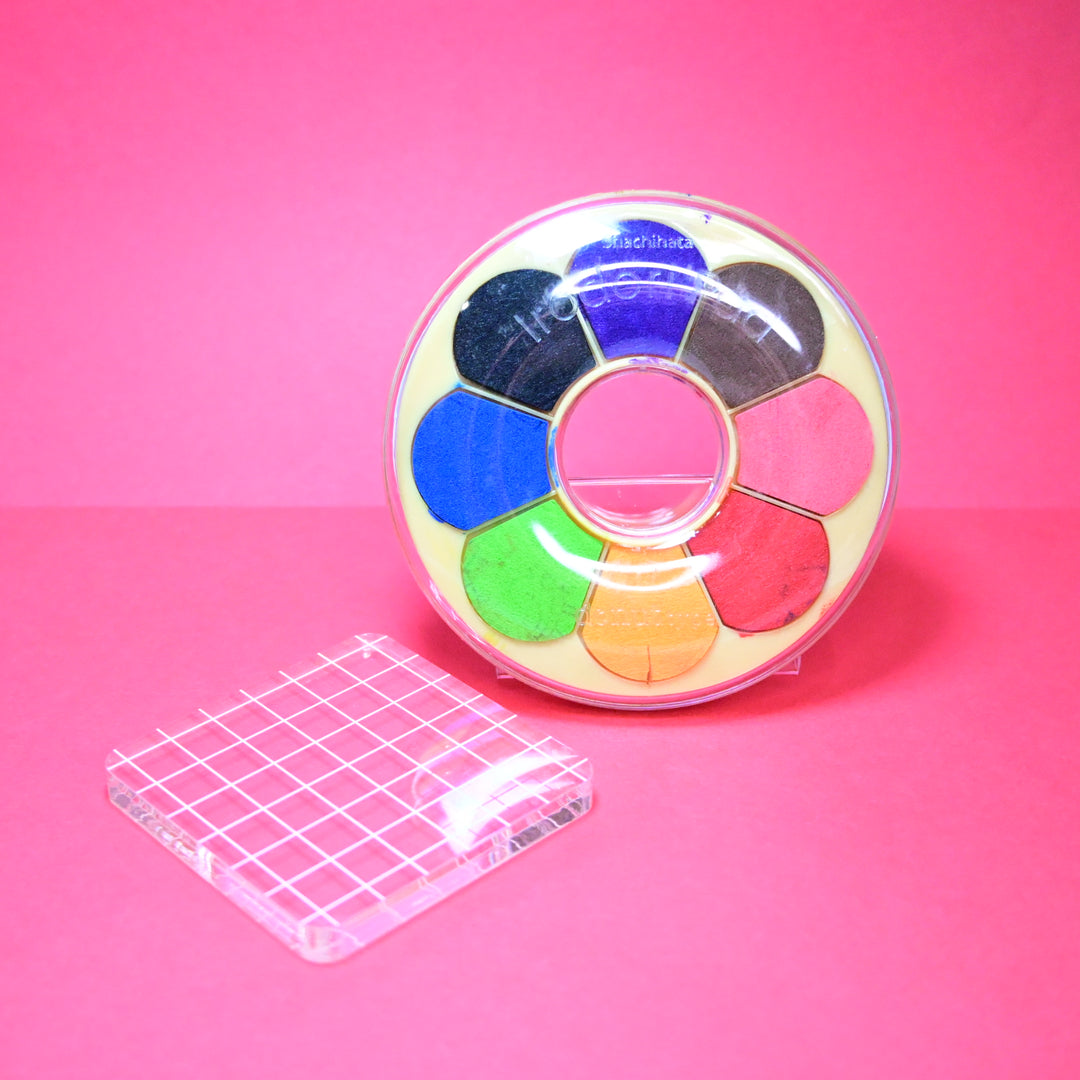 [Pre-loved] Donut Flower Ink Pad + Acrylic Stamping Block