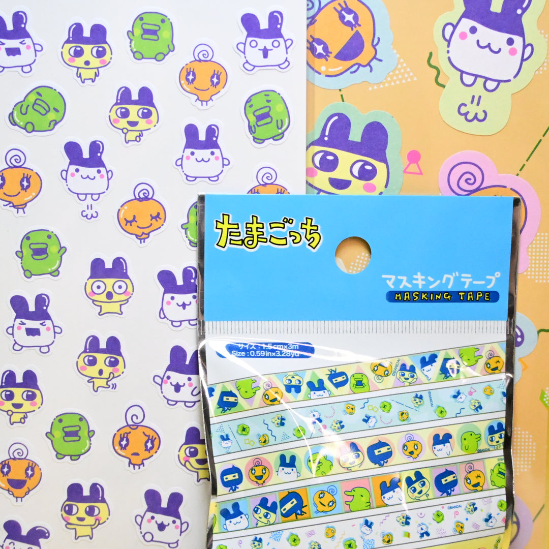 Tamagotchi Stickers + Masking Tape Set (3 pcs.)