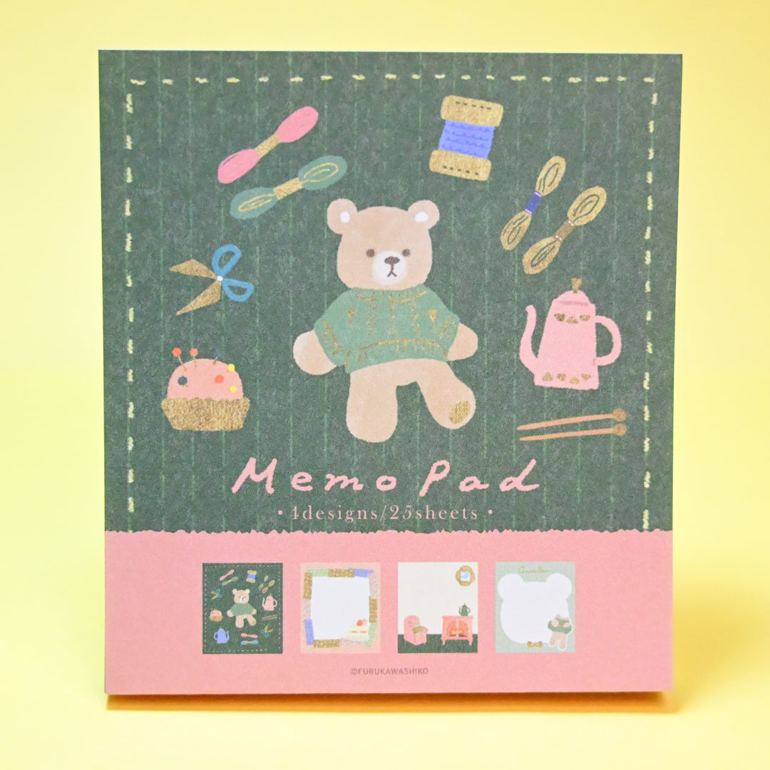 Furukawa Shiko Cozy Craft Bear Memo Pad