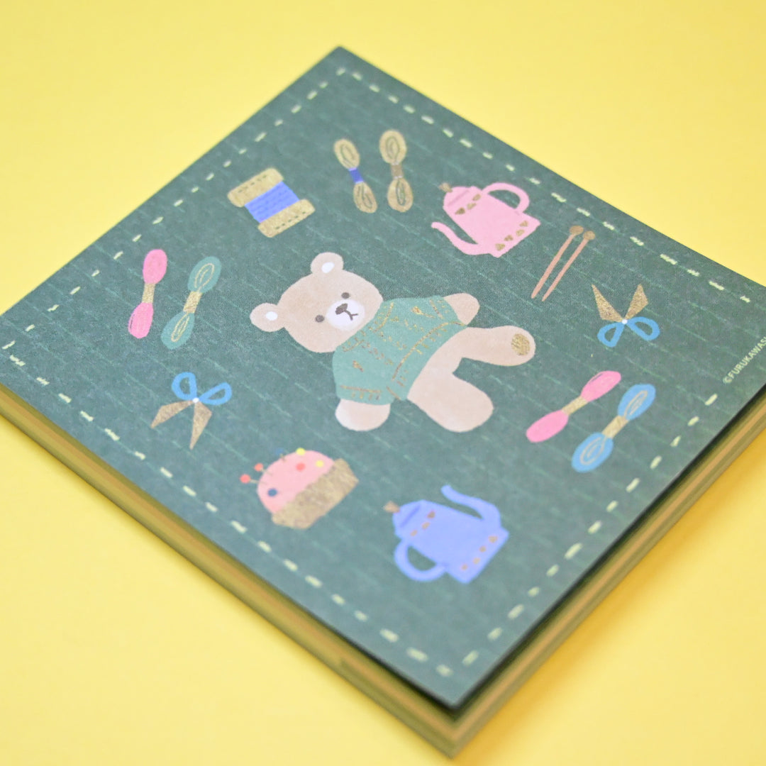 Furukawa Shiko Cozy Craft Bear Memo Pad