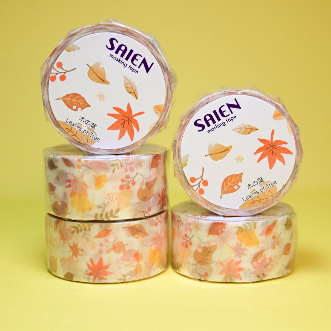 SAIEN Autumn Leaves Masking Tape