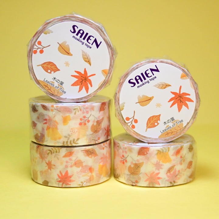 SAIEN Autumn Leaves Masking Tape