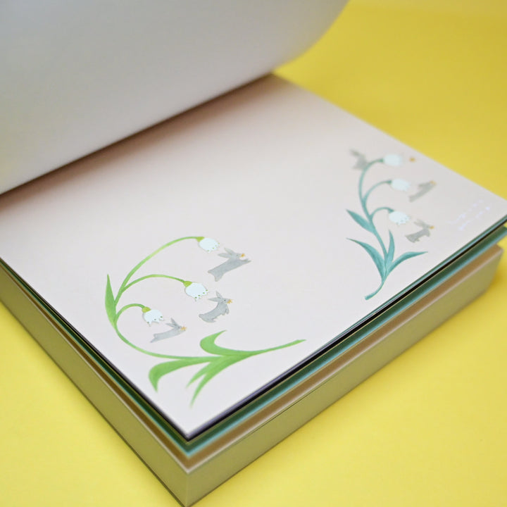 cozyca Yuka Hiiragi Dancing Flowers Memo Block