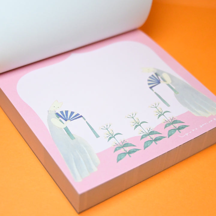 cozyca Yuka Hiiragi Dreaming Lake Flowers Memo Block