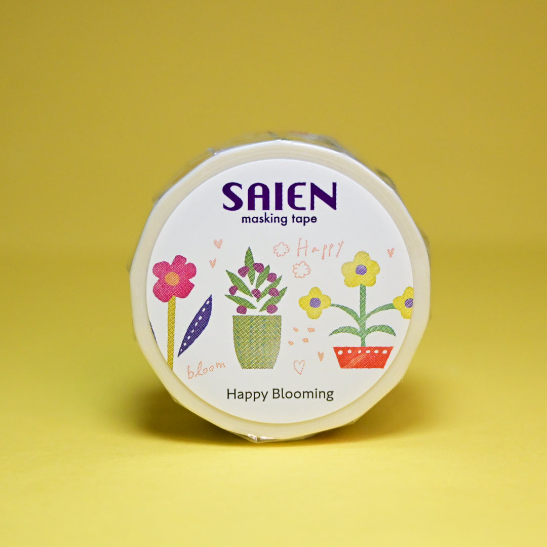 SAIEN Happy Blooming Flowers Masking Tape