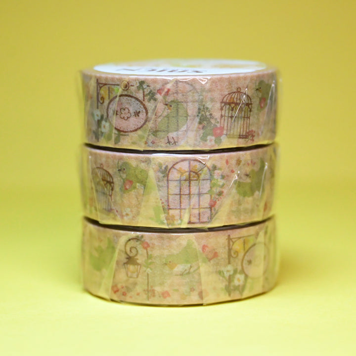 SAIEN Little Bird and Flowers Masking Tape