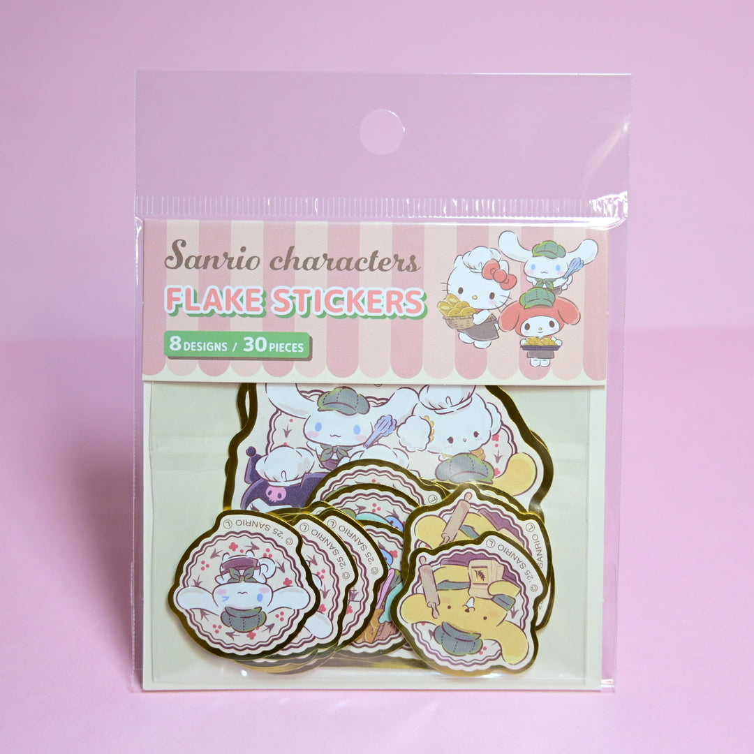 Sanrio Characters Gold Foiled Frame Flake Seal