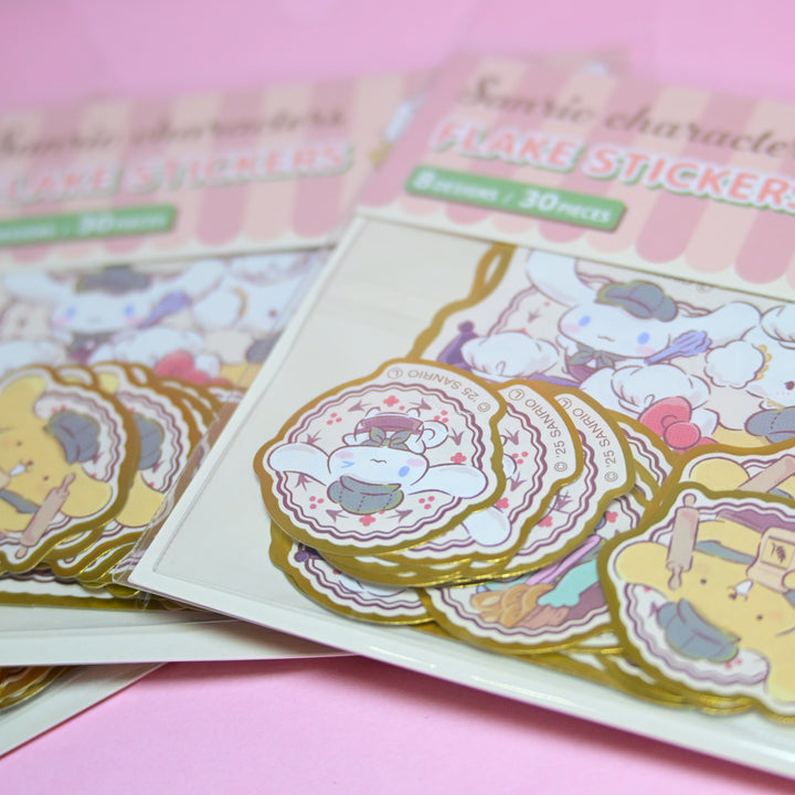 Sanrio Characters Gold Foiled Frame Flake Seal