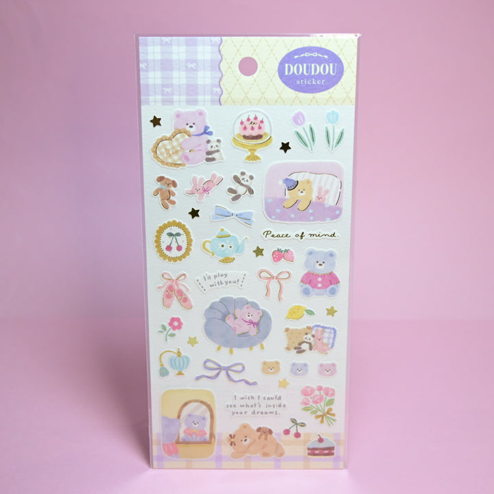 MINDWAVE DOUDOU yumekuma Cozy Dream Bear Sticker Sheet