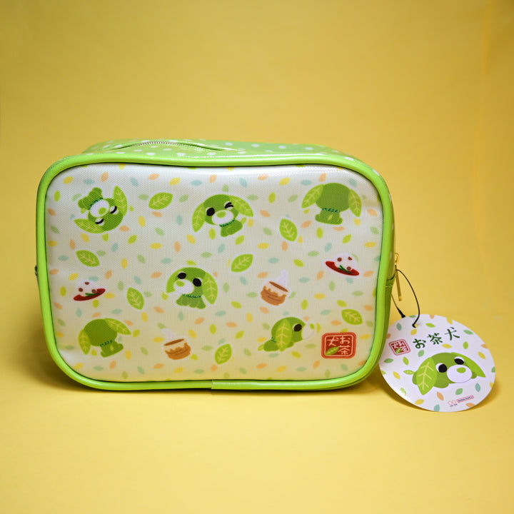 Ochaken Green Zipped Pouch